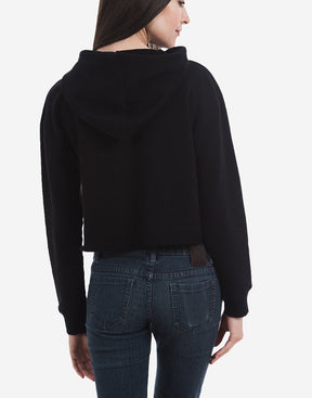 Black Crop Hoodie