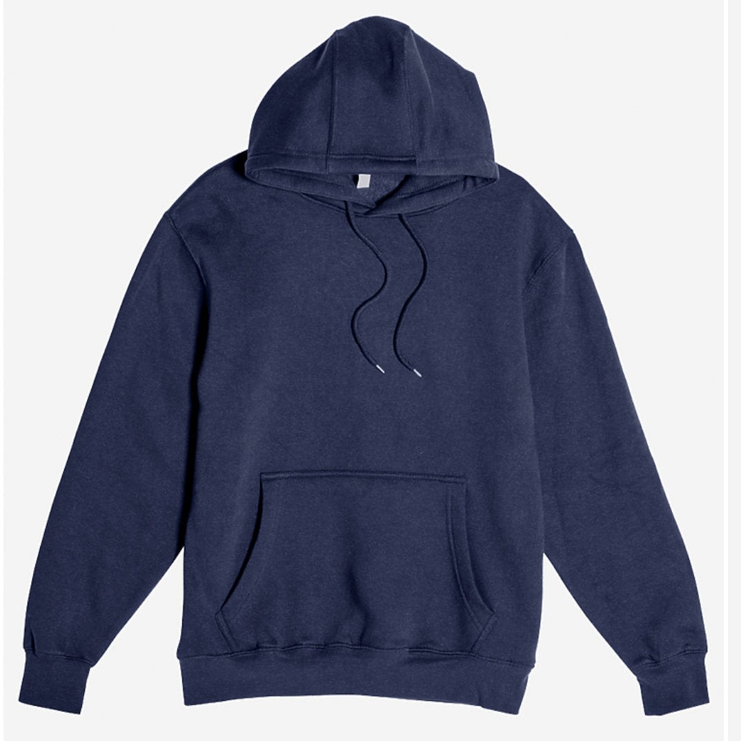 Navy Blue Premium Pullover Hoodie