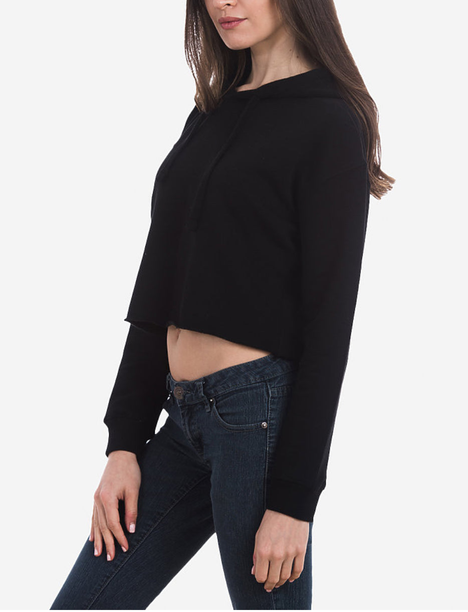 Black Crop Hoodie