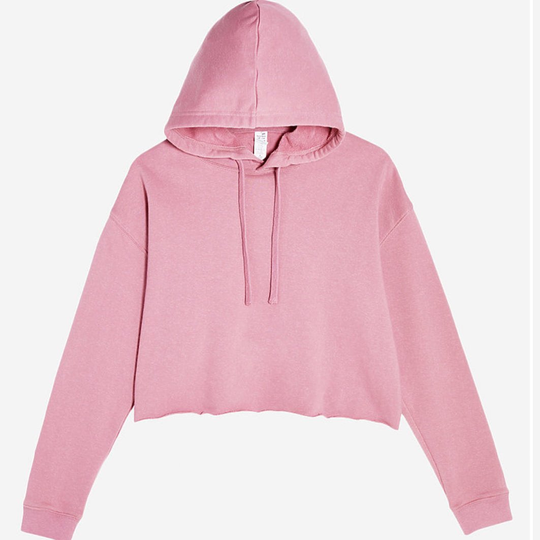 Mauve Crop Hoodie