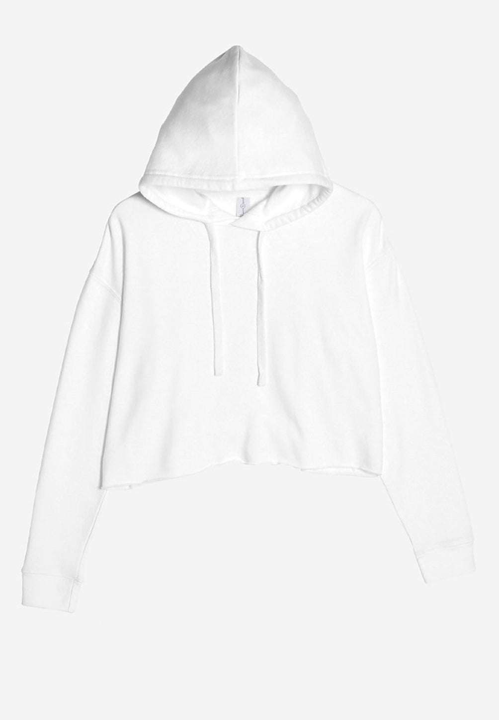 White Crop Hoodie