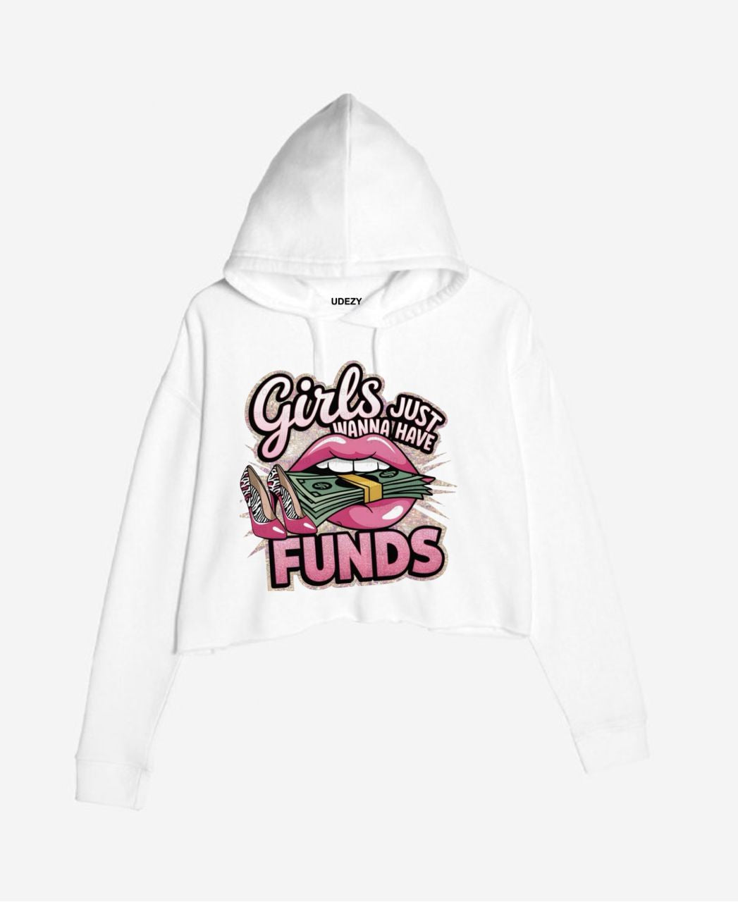 Girls Just Wanna Have Fun Crop hoodie