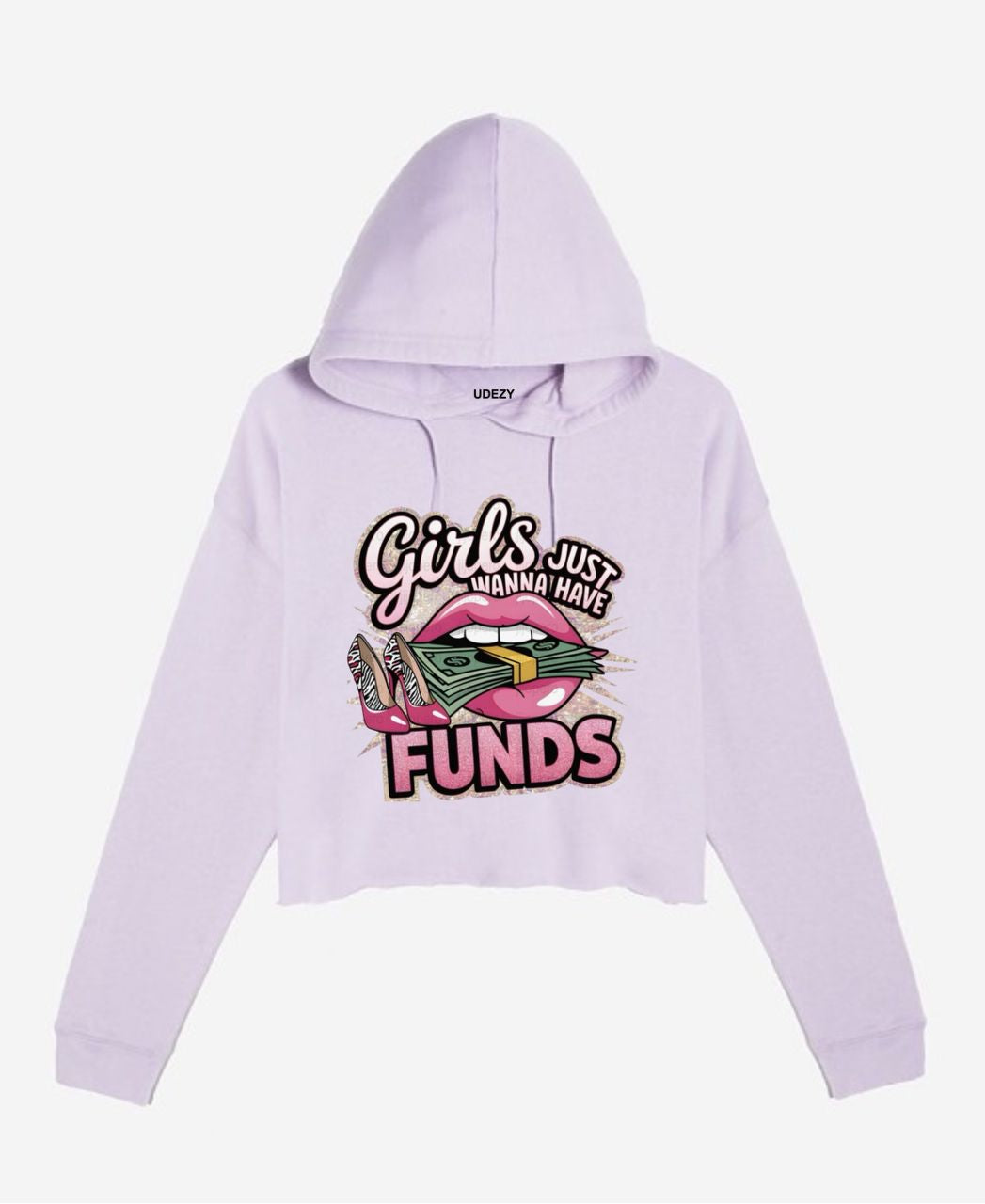 Girls Just Wanna Have Fun Crop hoodie