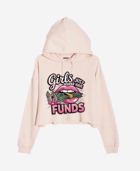 Girls Just Wanna Have Fun Crop hoodie