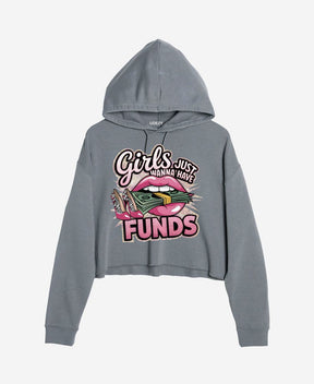 Girls Just Wanna Have Fun Crop hoodie