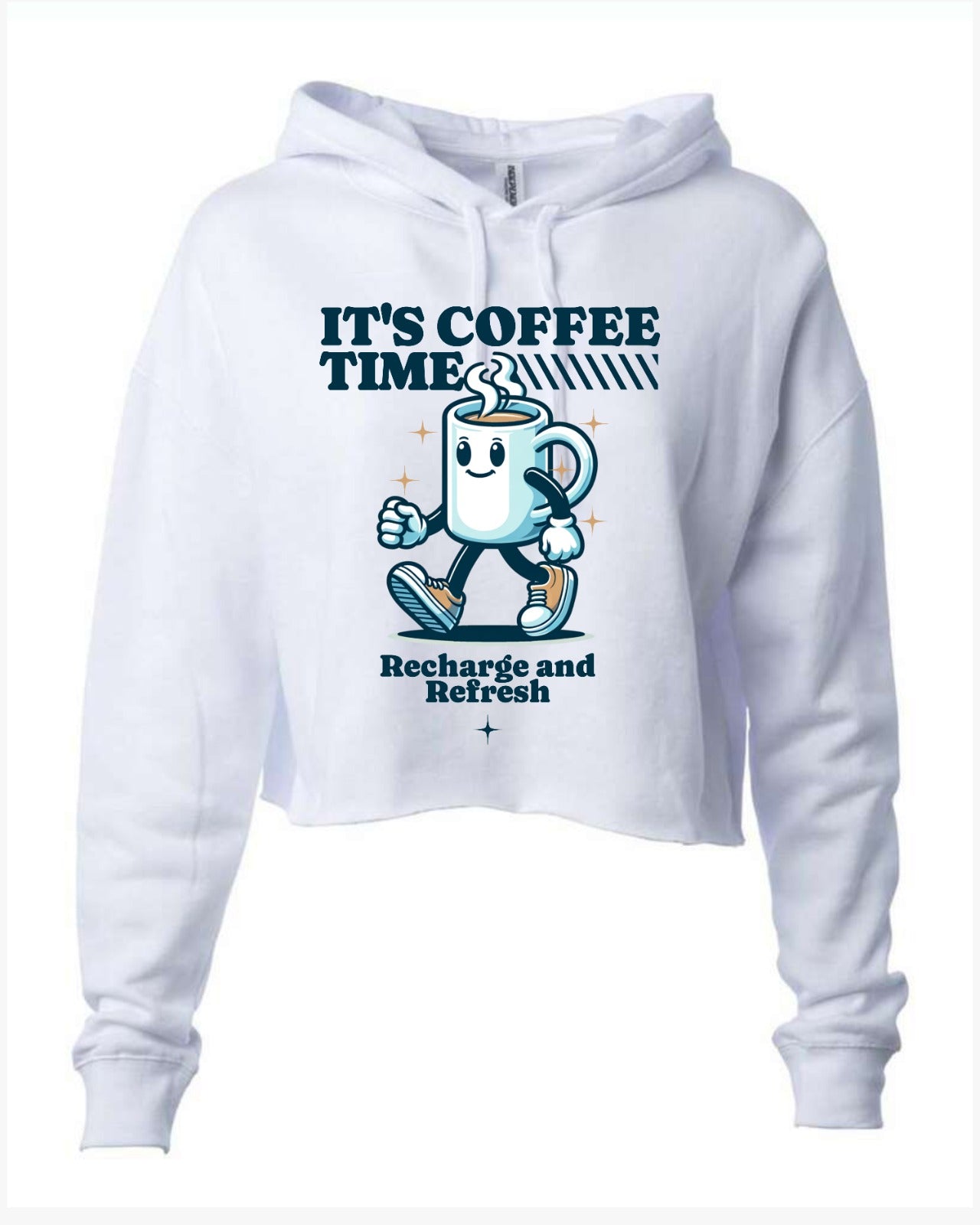 Its Coffee time Crop hoodie